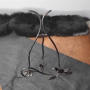 Vintage Black Metal Picture Frame Stand